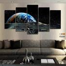 Quadro Decorativo Planeta Terra 130x63 em tecido Quadro Decorativo Planeta Terra 130x63 em tecido