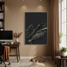 Quadro Decorativo Pluma Noturna 70x50cm Mold Branca