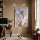 Quadro Decorativo Plumas Botânicas 70x50cm Mold Preta