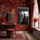 Quadro Decorativo Pomba Gira Dama da Noite - 70x50cm Cor:Moldura Branca