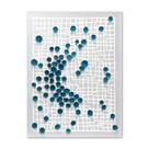 Quadro Decorativo Pontos Azuis Design Abstrato Minimalista