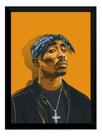 Quadro Decorativo Pop Art Rap Tupac Desenho 42x29cm Quadro Decorativo Pop Art Rap Tupac Desenho 42x29cm