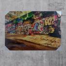 Quadro Decorativo Porta Grafite Paisagem M04
