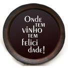 Quadro Decorativo Porta Rolhas Redondo Felicidades - Grande 1072