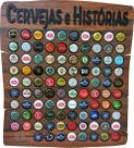 Quadro Decorativo Porta Tampinhas - Cervejas Histórias - 80