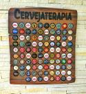 Quadro Decorativo Porta Tampinhas - Cervejaterapia - 80un.