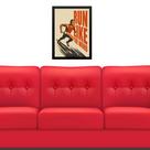 Quadro Decorativo Poster Homem Correndo Vintage 33x24cm