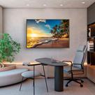 Quadro Decorativo Praia Com Coqueiro