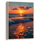 Quadro decorativo Praia do Sol Brilhante e Mar Sereno - Art Canvas Quadro decorativo Praia do Sol Brilhante e Mar Sereno - Art Canvas
