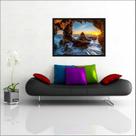 Quadro Decorativo Praia Mar Paisagens Natureza Decorações Com Moldura