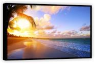 Quadro Decorativo Praia Mar Sol Paisagem Natureza Salas Tela Canvas Premium Grande