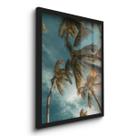 Quadro Decorativo Praia Palmeiras 45x33 C/Vidro