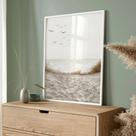 Quadro Decorativo Praia - Pé Na Areia 33x24cm - com vidro