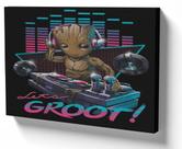 Quadro Decorativo Premium Tela 50x70 groot musica dj marvel guardioes Quadro Decorativo Premium Tela 50x70 groot musica dj marvel guardioes