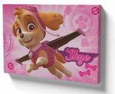 Quadro Decorativo Premium Tela 50x70 patrulha canina skye rosa Quadro Decorativo Premium Tela 50x70 patrulha canina skye rosa