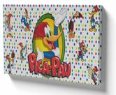 Quadro Decorativo Premium Tela 50x70 pica pau bolinhas desenho