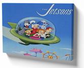 Quadro Decorativo Premium Tela 50x70 the jetsons voando