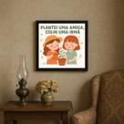 Quadro Decorativo Presente Amiga Irmã - 33x33cm Quadro Decorativo Presente Amiga Irmã - 33x33cm