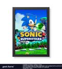 Quadro Decorativo Presente Gamer Sega Sonic SuperStars geek.frame
