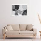 Quadro Decorativo Preto Cinza Abstrato - 50x70cm Quadro Decorativo Preto Cinza Abstrato - 50x70cm