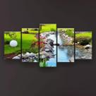Quadro Decorativo Primavera Jardim Japonês 129x61 Sala