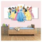 Quadro Decorativo Princesas Disney 130x63 em tecido