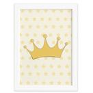 Quadro Decorativo Quarto Bebê Ursinha Princesa Coroa 22x32cm Moldura Branca Quadro Decorativo Quarto Bebê Ursinha Princesa Coroa 22x32cm Moldura Branca