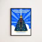 Quadro Decorativo Querida Nossa Senhora 45x34cm - com vidro
