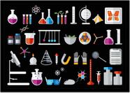 Quadro Decorativo Química Física Laboratórios Com Moldura RC017