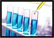 Quadro Decorativo Química Laboratórios Vidrarias Tubos De Ensaio Com Moldura RC010