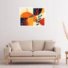 Quadro Decorativo Ramos Ondas Abstrato - 50x70cm