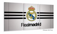 Quadro decorativo Real Madrid C F 3 Peças 120x60 em tecido