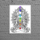 Quadro Decorativo Reiki Chakras 24x18cm