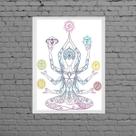 Quadro Decorativo Reiki Símbolos 24x18cm - com vidro Quadro Decorativo Reiki Símbolos 24x18cm - com vidro