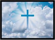 Quadro Decorativo Religioso Cruz Sagrada Com Moldura RC071