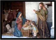 Quadro Decorativo Religioso Jesus Cristo Presépio Com Moldura RC024