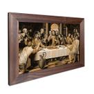 Quadro Decorativo Religioso Jesus Santa Ceia do Senhor Sagrada Família com Moldura 30x40cm