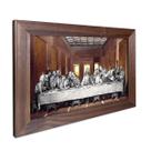 Quadro Decorativo Religioso Santa Ceia do Senhor Sagrada Família Jesus com Moldura 40cm