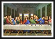 Quadro Decorativo Religiosos A Santa Ceia Jesus Apóstolos Casa Salas Quartos Com Moldura