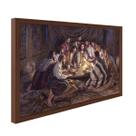 Quadro Decorativo Religiosos Santa Ceia Jesus Fé Sagrada Família com Moldura Caixa Alta 30x40cm