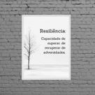 Quadro Decorativo Resiliência Definição 45x34cm - com vidro