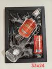 Quadro decorativo resinado garrafa quebrada