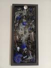 Quadro decorativo resinado garrafa quebrada
