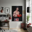 Quadro Decorativo Rocky Balboa-70x50cm Mold Preta Quadro Decorativo Rocky Balboa-70x50cm Mold Preta