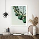 Quadro Decorativo Roda Gigante Vintage - 70x50cm