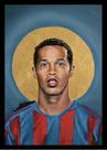 Quadro Decorativo Ronaldinho Gaúcho Arte Futebol 42x29cm