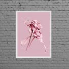 Quadro Decorativo Rosas Rosa 24x18cm - com vidro Quadro Decorativo Rosas Rosa 24x18cm - com vidro
