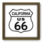 Quadro Decorativo - Route 66 - 33cm x 33cm - 135qdvm