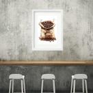 Quadro Decorativo Saco Grãos Café - 60x48cm