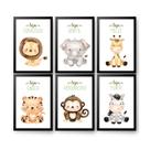 Quadro decorativo safari bebê